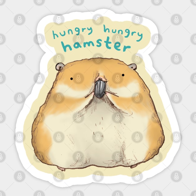 Hungry Hungry Hamster Sticker by Sophie Corrigan